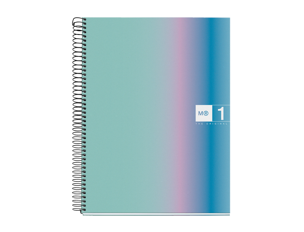 [173779] Cuaderno espiral miquelrius din a4 80 hojas 90 gr cuadro 5 mm tapa forrada aurora santorini