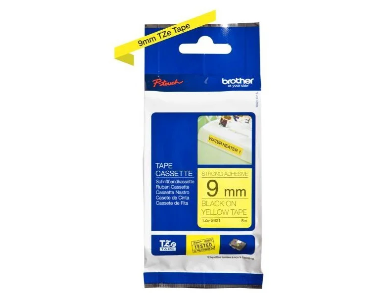 [503690] Cinta para etiquetadores brother cinta rotuladora amarillo / negro 9