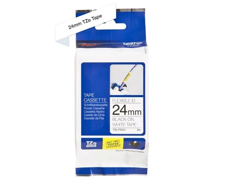 [503660] Cinta para etiquetadores brother cinta rotuladora b/n flexible 24mm