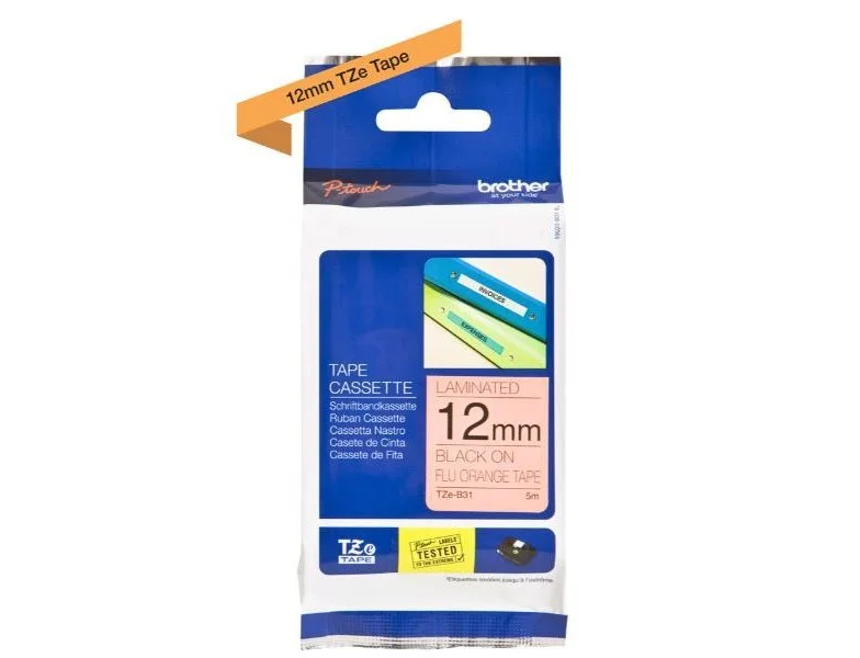 [503650] Cinta para etiquetadores brother cinta rotuladora naranja fluor12