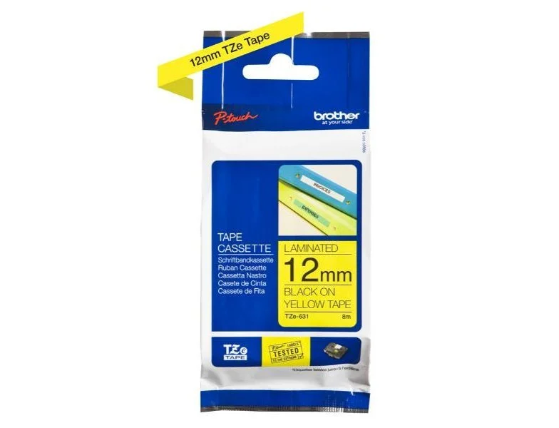 [503642] Cinta para etiquetadores brother cinta rotuladora amarillo / negro12