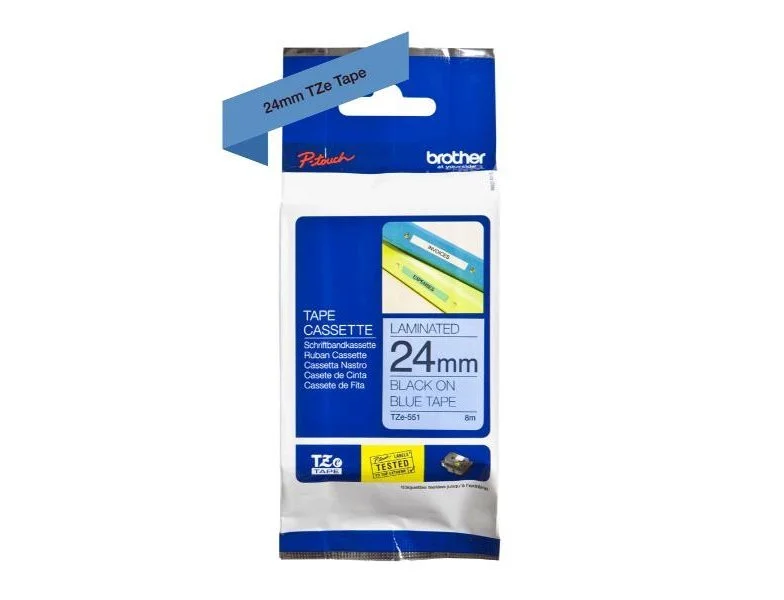 [503637] Cinta para etiquetadores brother cinta rotuladora azul / negro24