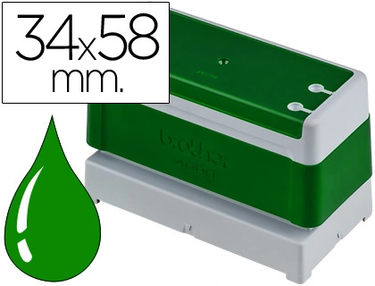 [35907] Sello automatico brother 34 mm x 58 mm verde
