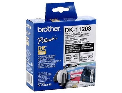 [33869] Etiqueta adhesiva brother dk11203 -tamaño 17x87 mm para impresoras de etiquetas ql -300 etiquetas-