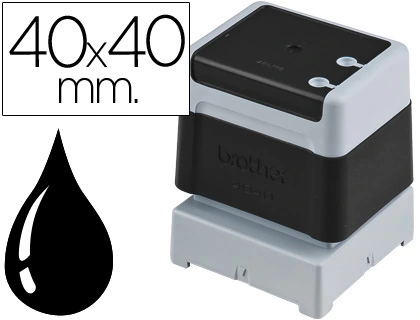 [28589] Sello automatico brother 40 mm x 40 mm negro
