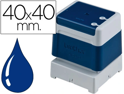 [28587] Sello automatico brother 40 mm x 40 mm azul