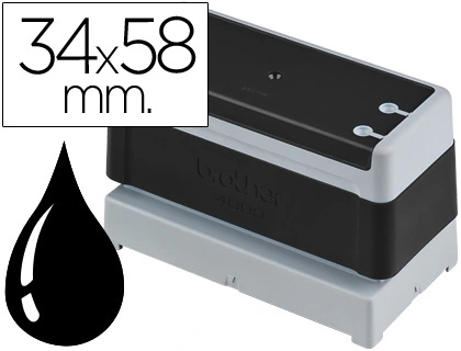 [28586] Sello automatico brother 34 mm x 58 mm negro