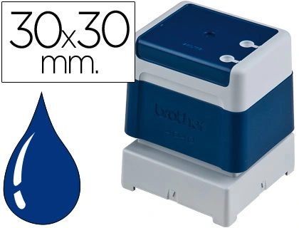 [28581] Sello automatico brother 30 mm x 30 mm azul