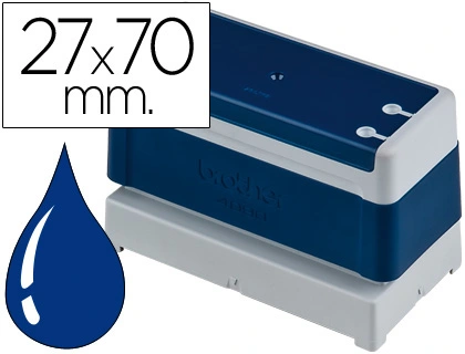 [28578] Sello automatico brother 27 mm x 70 mm azul
