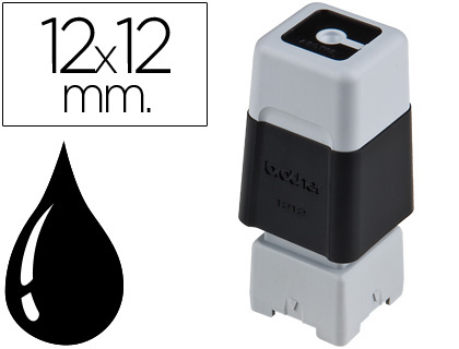 [28565] Sello automatico brother 12 mm x 12 mm negro