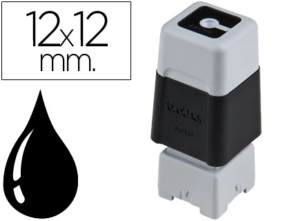[28565] Sello automatico brother 12 mm x 12 mm negro