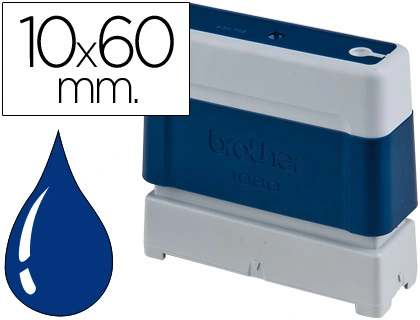 [28560] Sello automatico brother 10 mm x 60 mm azul