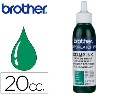 [37677] Tinta brother para sellos automaticos color verde bote de 20 cc