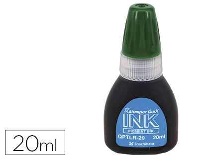 [153728] Tinta x'stamper quix para sellos verde bote de 20 ml
