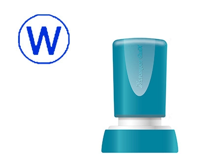 [152199] Sello x'stamper quix personalizable color azul redondo diametro 20 mm q-34