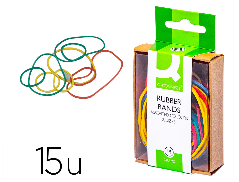 [28731] Gomillas elasticas colores q-connect caja de 15 gr