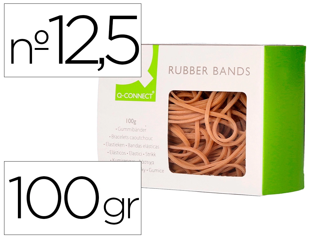 [54331] Bandas elasticas q-connect 100 gr 125 x 9 mm numero 12,5