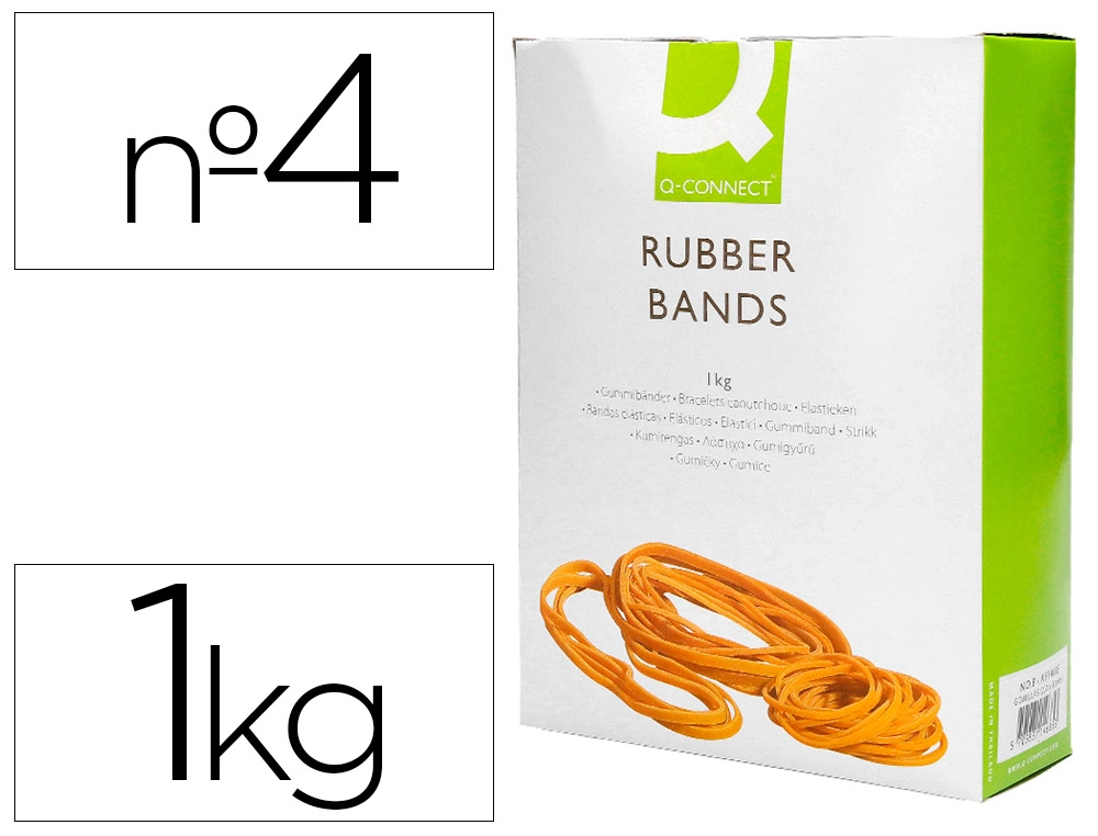 [54320] Gomillas elasticas q-connect 1000 gr numero 4 40 x 2 mm