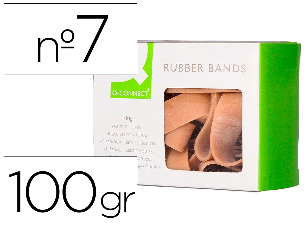 [154524] Bandas elasticas q-connect 100 gr 70x5 mm numero 7
