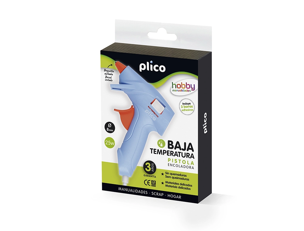 [153624] Pistola de silicona caliente mini plico baja temperatura 25w