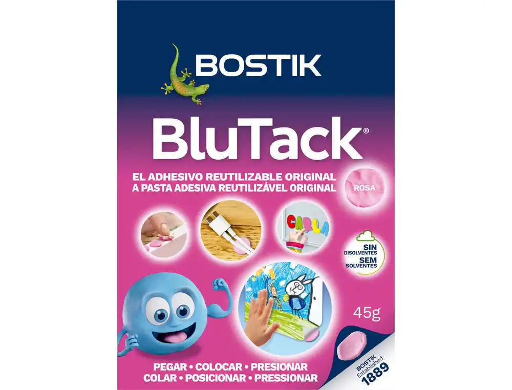[175209] Sujetacosa masilla bostik blu tack rosa blister de 45 g