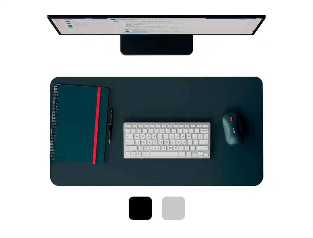 [175183] Alfombrilla de escritorio leitz piel reciclada color gris oscuro 700x360 mm