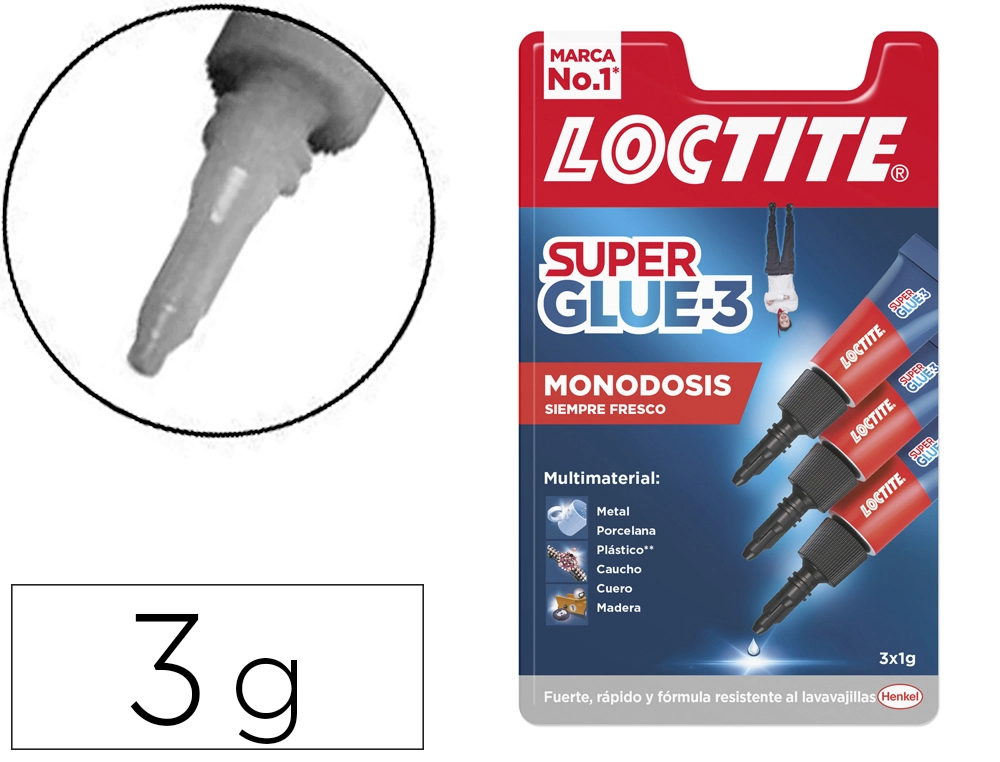 [47540] Pegamento loctite super glue 3 1 g blister mono dosis