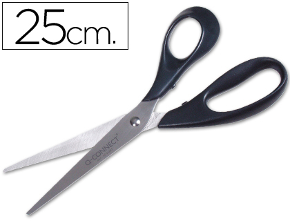 [20337] Tijera oficina q-connect inoxidable 10/' 25 cm blister