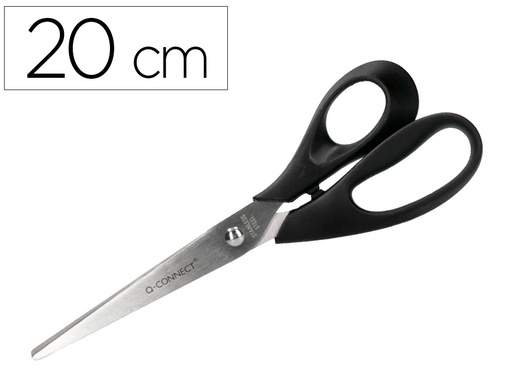 [20336] Tijera oficina q-connect inoxidable 8/' 20 cm blister