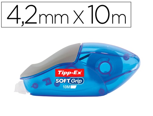 [52739] Corrector tipp-ex cinta soft grip 4,2 mm x 10 mt
