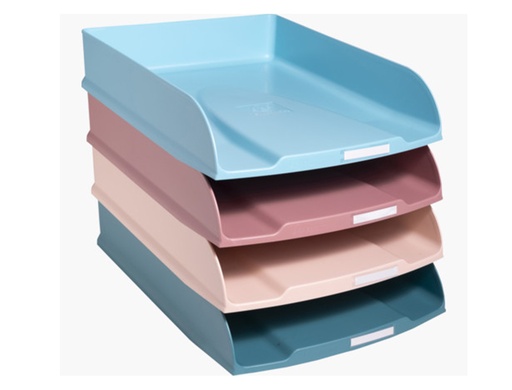 [170780] Bandeja sobremesa exacompta combo styli plastico reciclado set 4 unidades colores surtidos