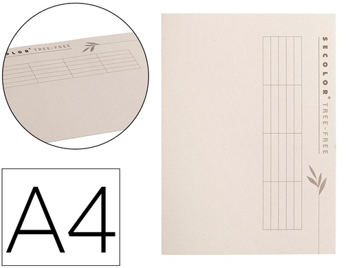 [165470] Subcarpeta cartulina tarifold 100% ecologica 226 g/m2 din a4 color crema pack de 10 unidades