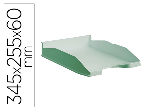[163447] Bandeja sobremesa archivo 2000 ecogreen plastico 100% reciclado apilable formatos din a4 y folio color verde
