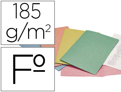 [80011] Subcarpeta cartulina liderpapel folio colores surtidos paquete de 25 unidades retractiladas