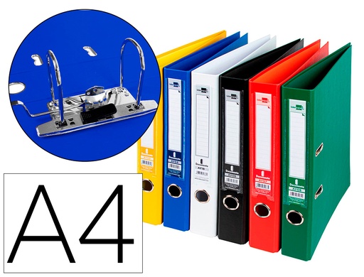 [79694] Archivador de palanca liderpapel a4 documenta forrado pvc con rado lomo 75 mm colores surtidos classic