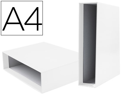 [72782] Caja archivador liderpapel de palanca carton din a4 documenta lomo 75mm color blanca