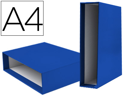 [72777] Caja archivador liderpapel de palanca carton din a4 documenta lomo 75mm color azul