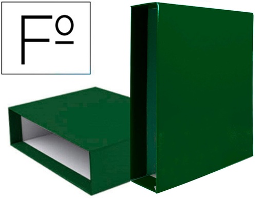 [72770] Caja archivador liderpapel de palanca carton folio documenta lomo 75mm color verde