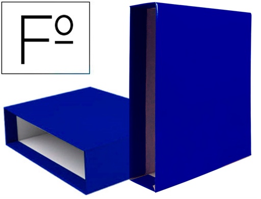 [72769] Caja archivador liderpapel de palanca carton folio documenta lomo 75mm color azul