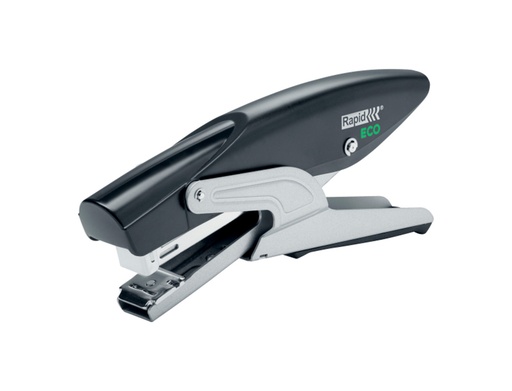 [166528] Grapadora rapid de tenaza eco plastico reciclado 100% capacidad de grapado 20 hojas usa grapas 24/6 y 26/6 color