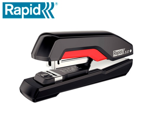 [166499] Grapadora rapid s27 fullstrip plastico capacidad de grapado 30 hojas usa grapas 24/6 y 26/6 color negro/rojo