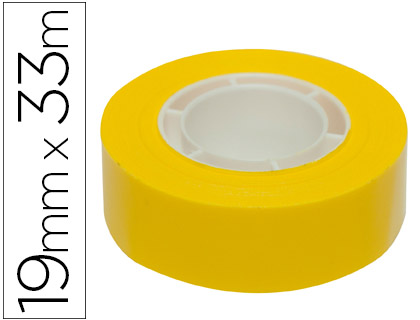 [59373] Cinta adhesiva apli 33 mt x 19 mm color amarillo