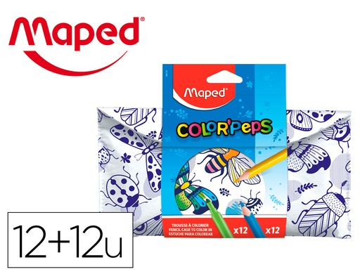 [167935] Set para colorear maped 12 rotuladores + 12 lapices colores surtidos