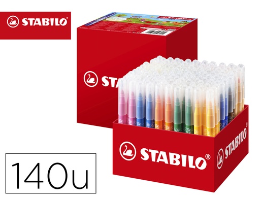 [167467] Rotulador stabilo power max school pack de 140 unidades surtidas 16 colores