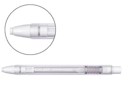 [155083] Portagomas q-connect con clip punta goma blanca redonda color blanco 5x90 mm