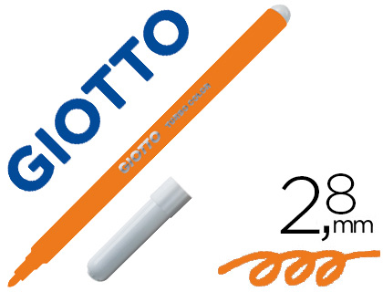 [153744] Rotulador giotto turbo color lavable con punta bloqueada unicolor naranja