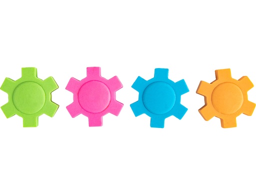[75045] Goma liderpapel mecano con forma de rueda colores surtidos