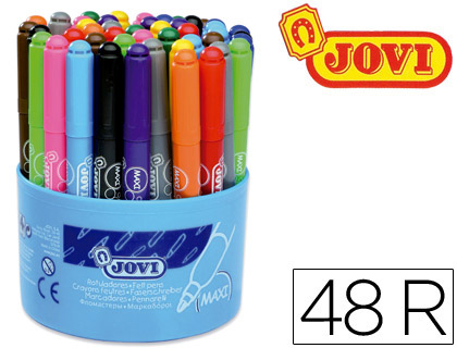 [38919] Rotulador jovi maxi 13 mm bote de 48 unidades 12 colores4 unidades de cada color