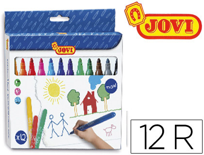 [26853] Rotulador jovi maxi 13 mm caja de 12 unidades colores surtidos