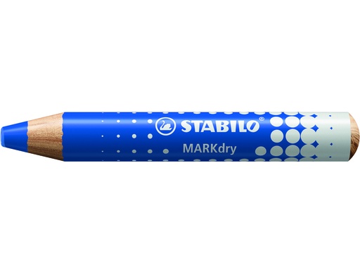 [170900] Lapiz marcador en seco stabilo markdry para pizarra blanca color azul caja de 5 unidades